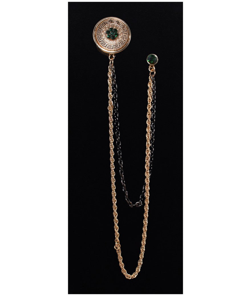 Brand Q MCBL9 -G Medium Chain Brooch Lapels Green