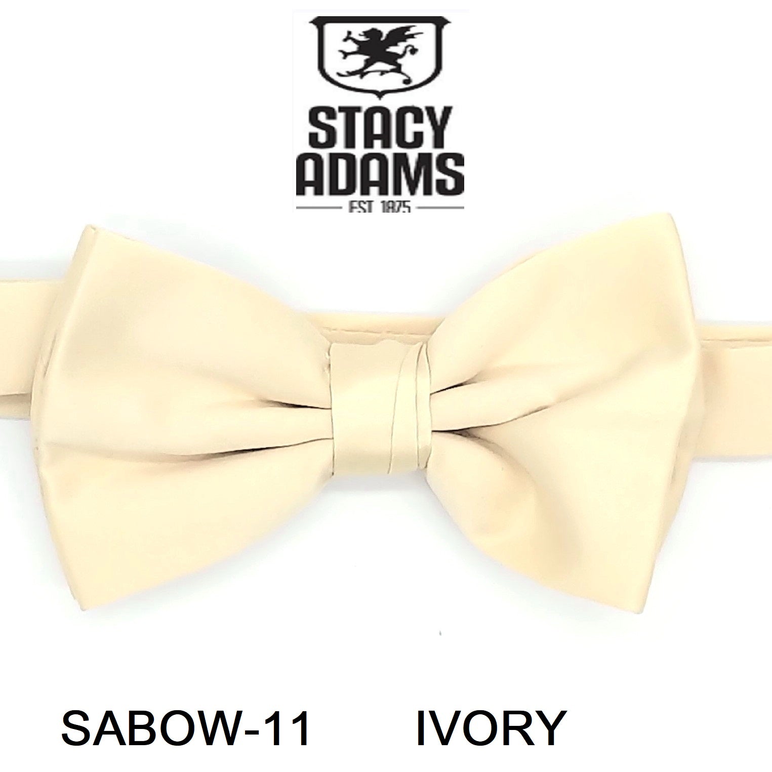 Stacy Adams SB400 Satin Solid Bowtie & Hanky