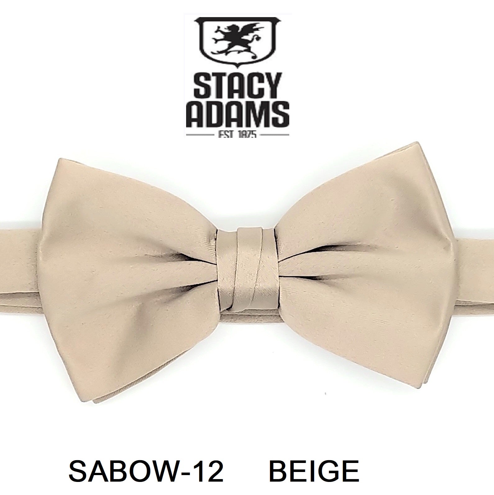 Stacy Adams SB400 Satin Solid Bowtie & Hanky