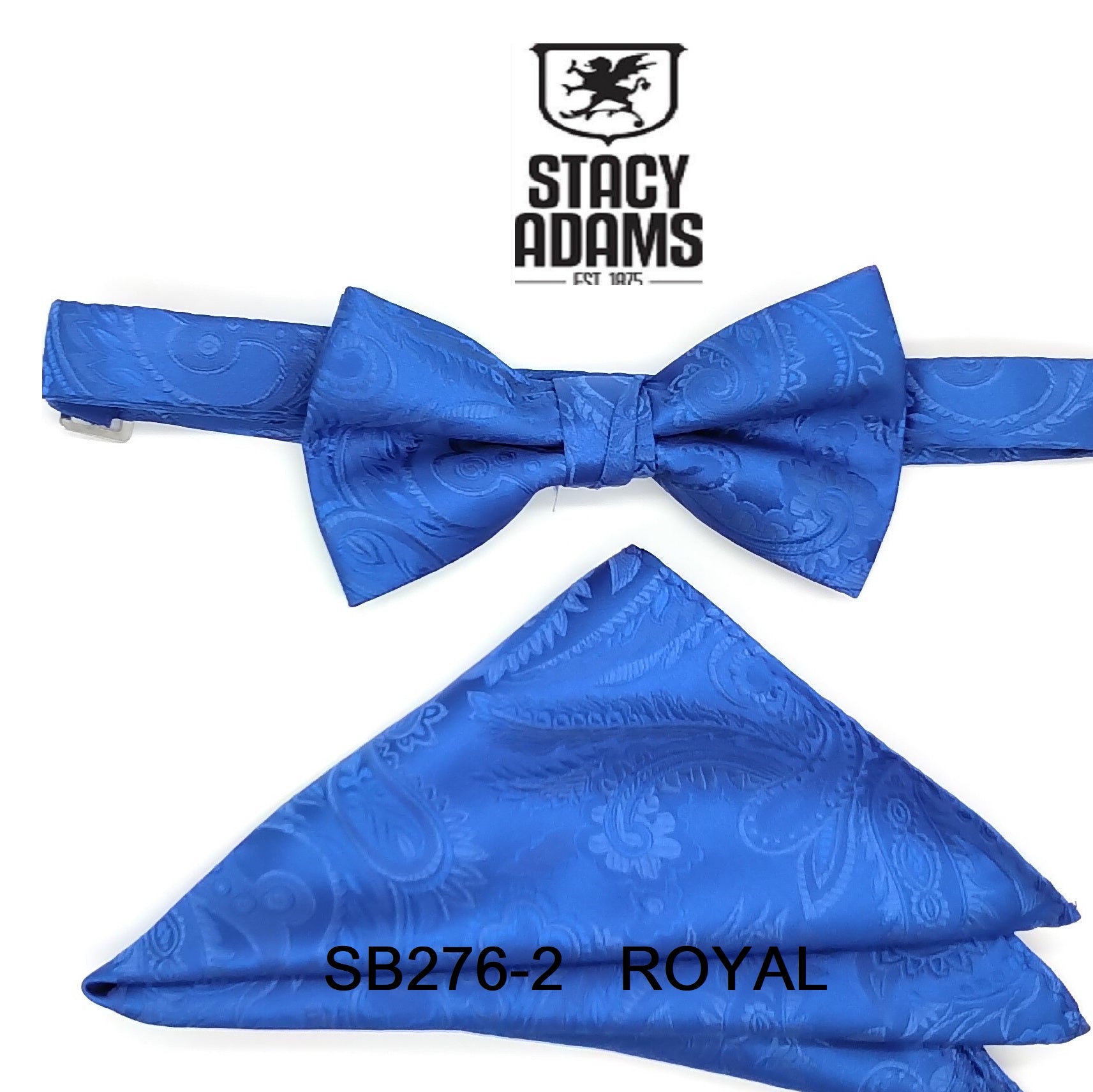 Stacy Adams SB276 Satin Solid Bowtie & Hanky