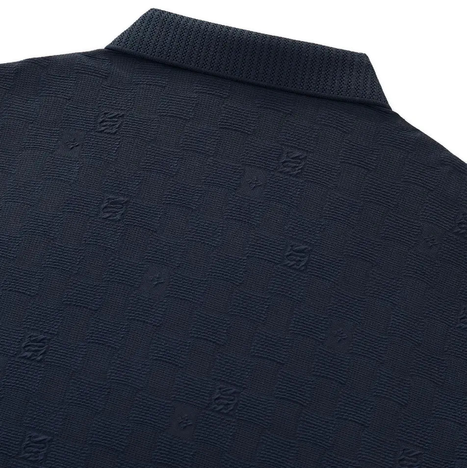 Seamless Check Texture Polo NAVY