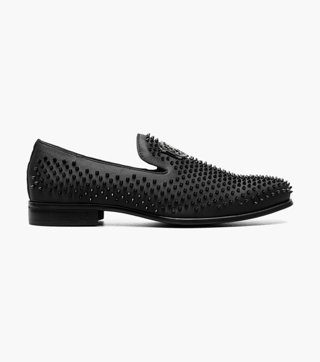 Stacy Adams 21528 Sabre Studded Spiked Slip On Black