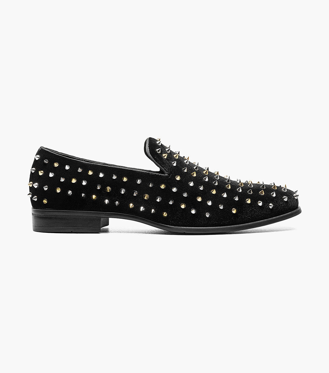 Stacy Adams 25532-042 Spire Studded Slip On Black/Silver