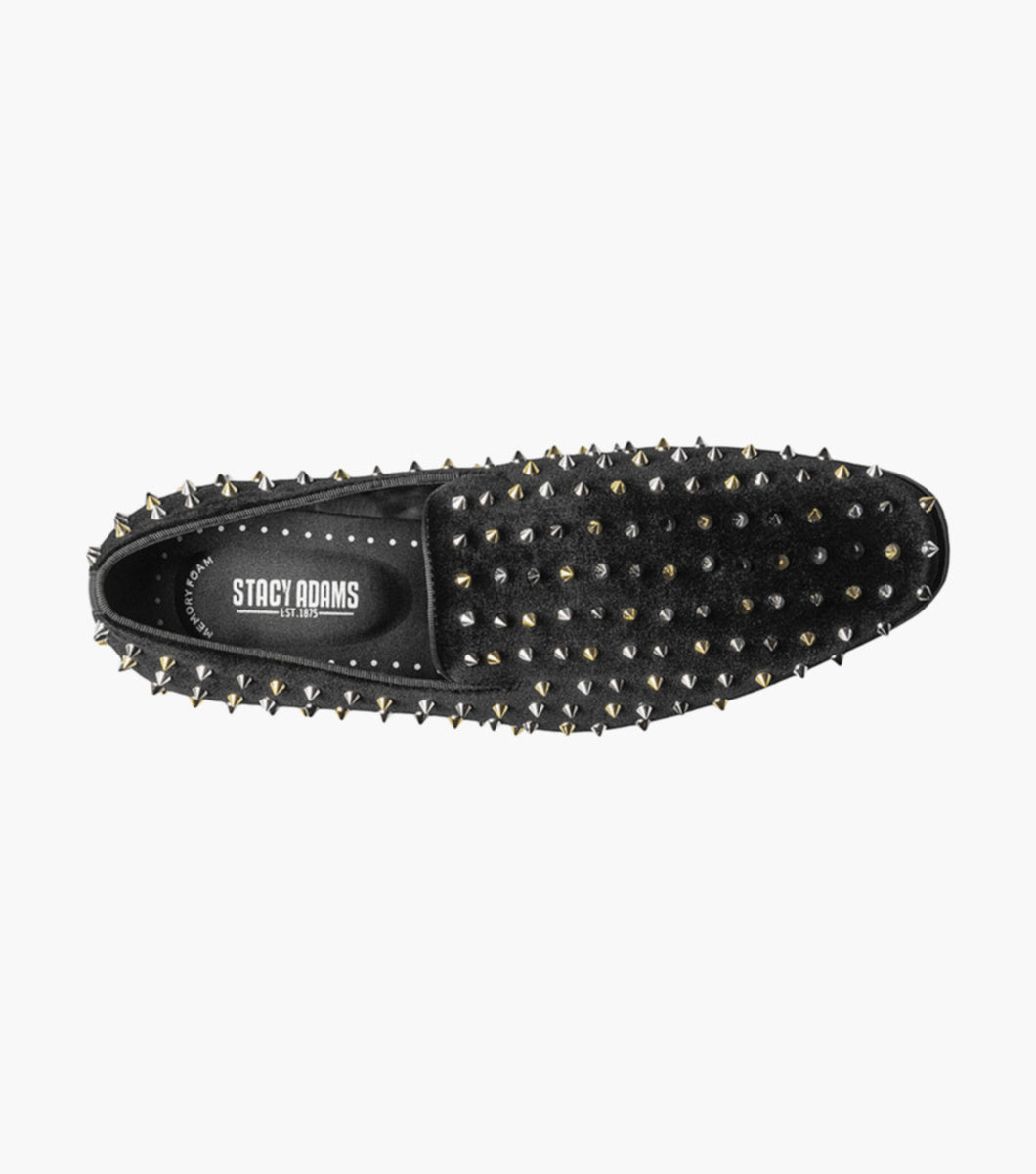 Stacy Adams 25532-042 Spire Studded Slip On Black/Silver