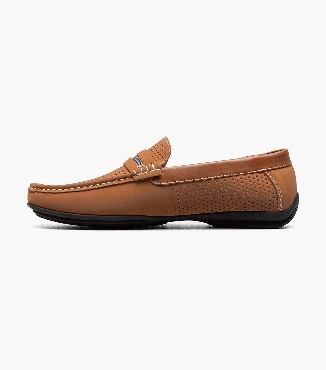 Stacy Adams 25513 CORBY Moc Toe Saddle Slip On Tan