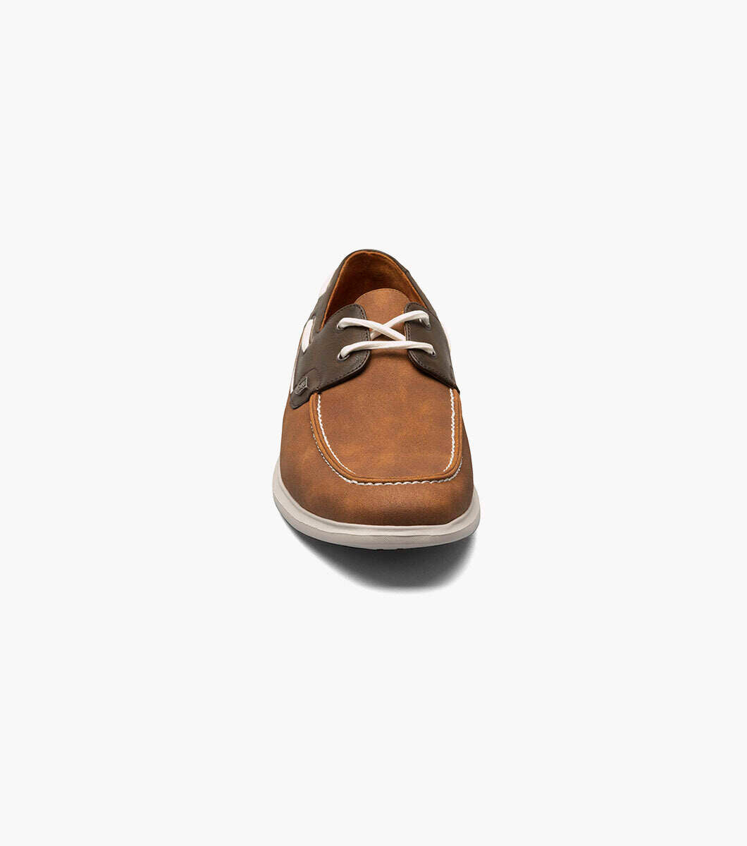 Stacy Adams REID 25592-229 Moc Toe Lace Up Cognac Multi