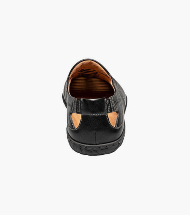Stacy Adams IBIZA 25440-001 Woven Vamp Moc Toe Slip On Black