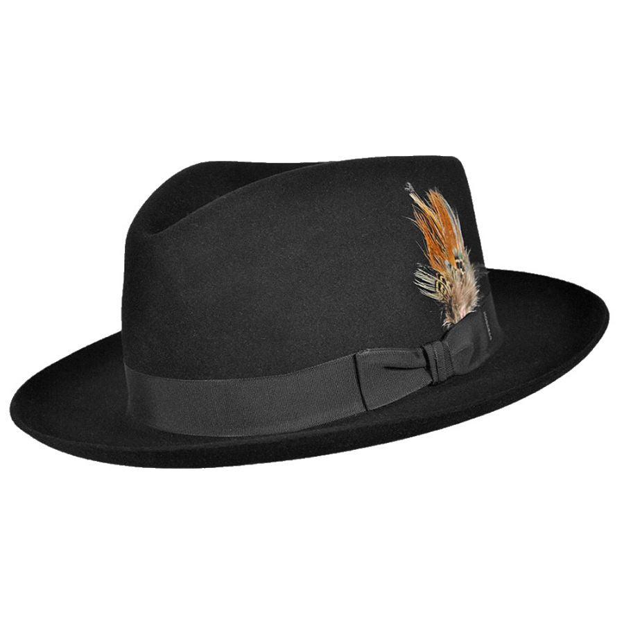 Stetson Chathwm Wool Felt Fedora Black