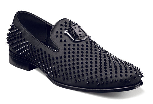 Stacy Adams 21528 Sabre Studded Spiked Slip On Black