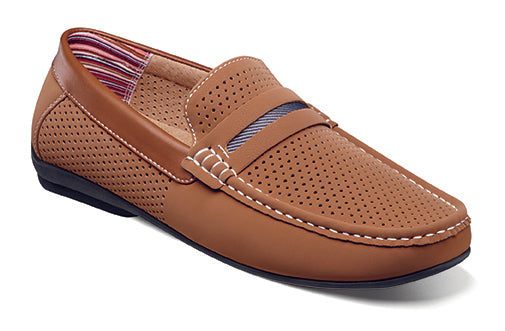 Stacy Adams 25513 CORBY Moc Toe Saddle Slip On Tan