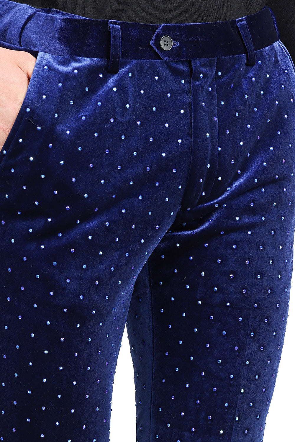 Barabas Friday Night 2CP3020 Velvet Slim Fit Pants Royal