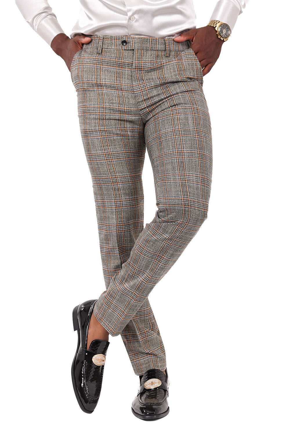 Barabas Binondo 2CP188 Chino Slim Fit Pants Mocha/Gold Barabas Binondo 2CP188 Chino Slim Fit Pants Mocha/Gold