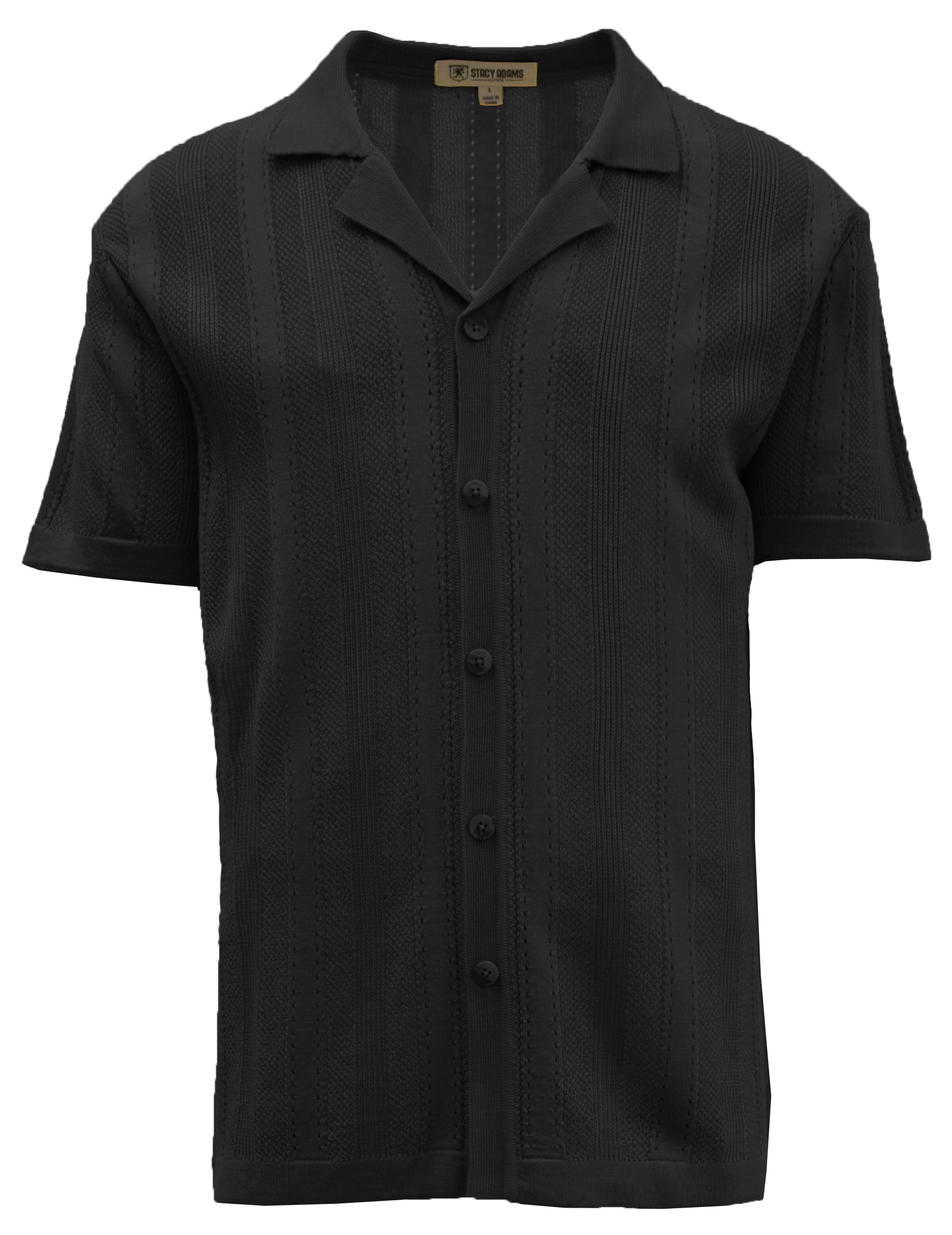 Stacy Adams 51001 S/S knit Black