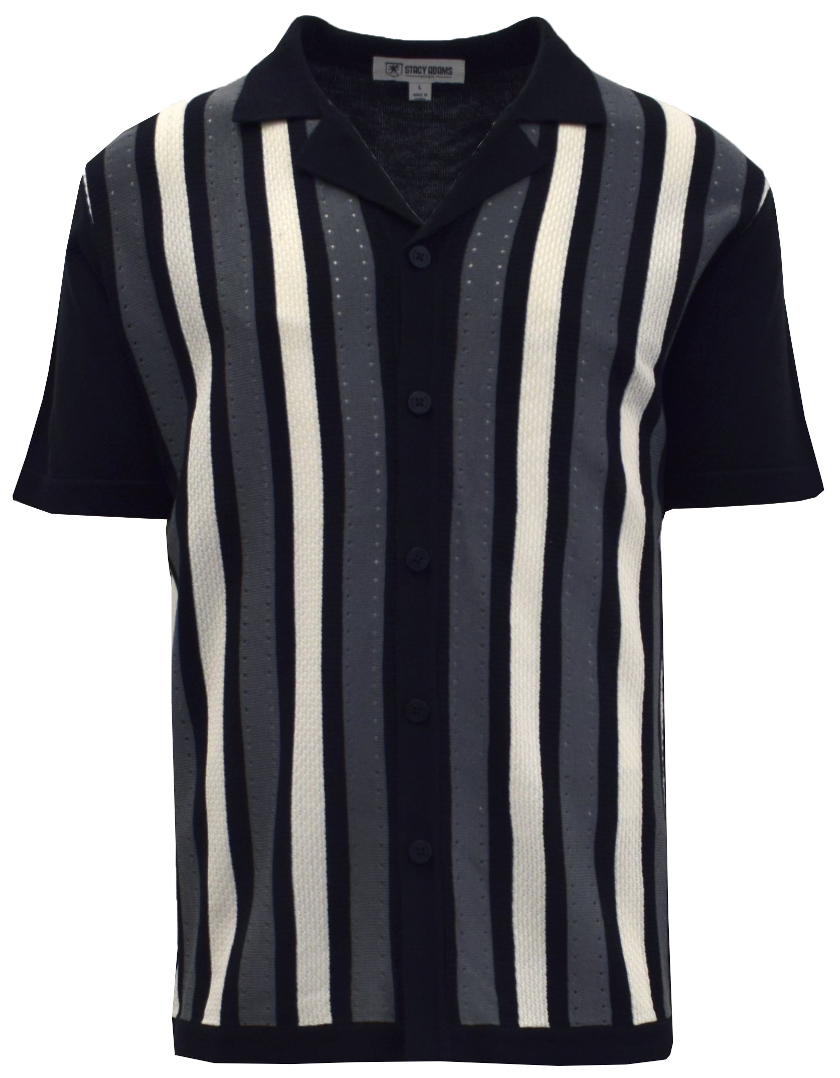 Stacy Adams 51006 S/S knit Black