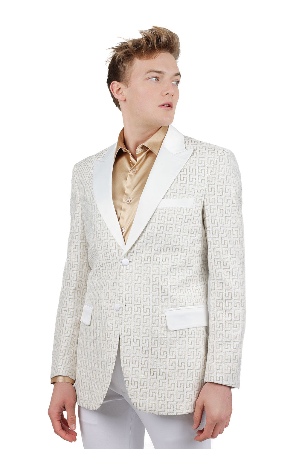 Barabas Powerful Sign BL3087 Blazer White/Silver
