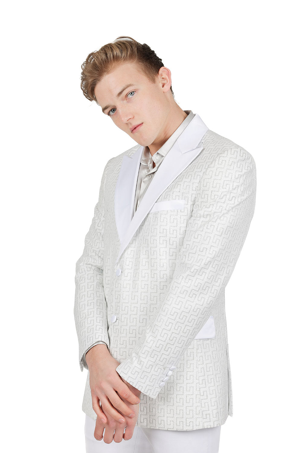Barabas Powerful Sign BL3087 Blazer White/Silver