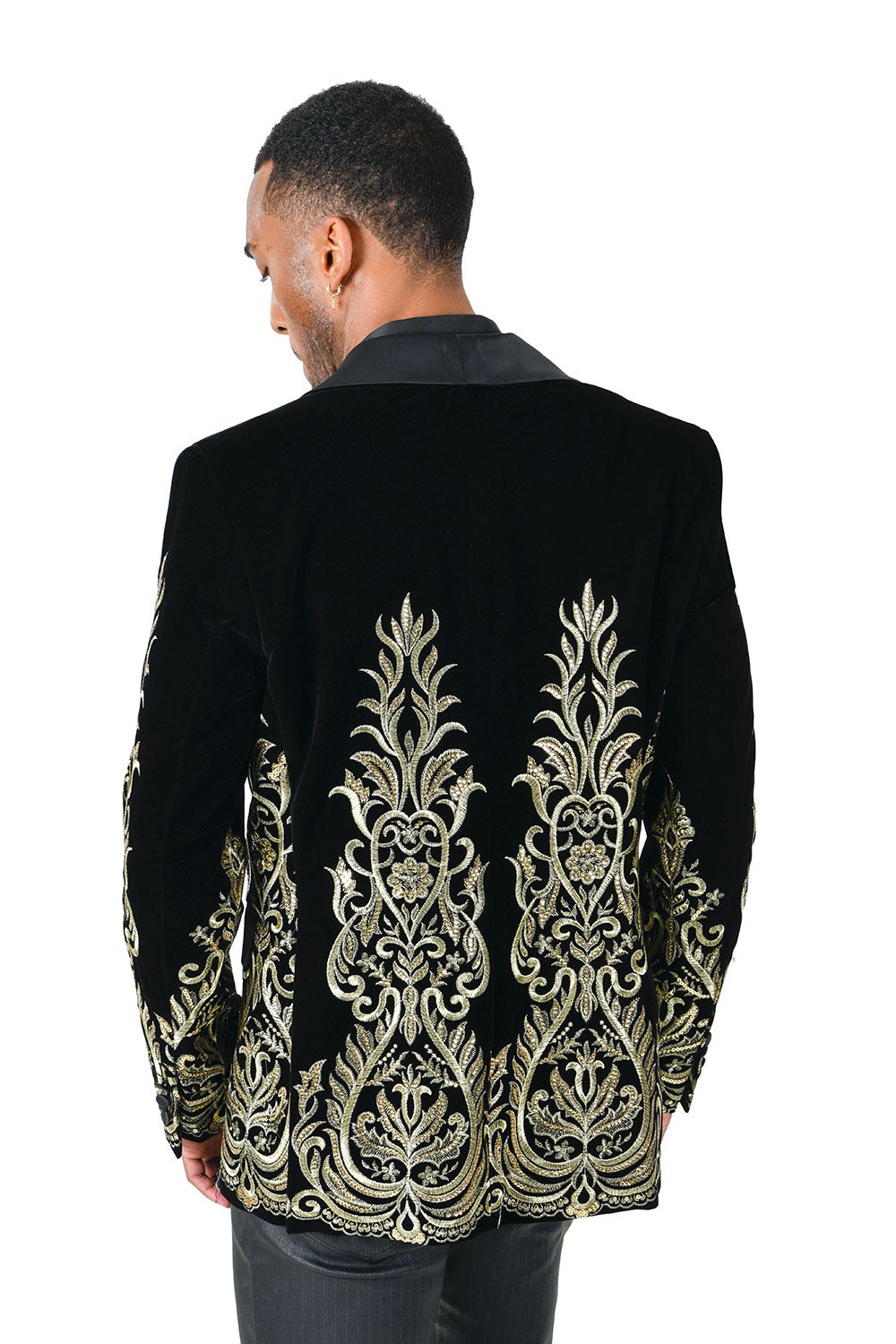Barabas Black Jack Slim Fit Blazer BL6066 Black/Gold