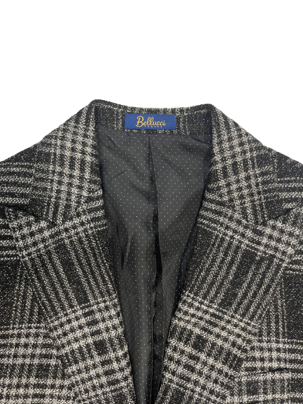 Bellucci B761 Sandro Plaid Blazer Black/White