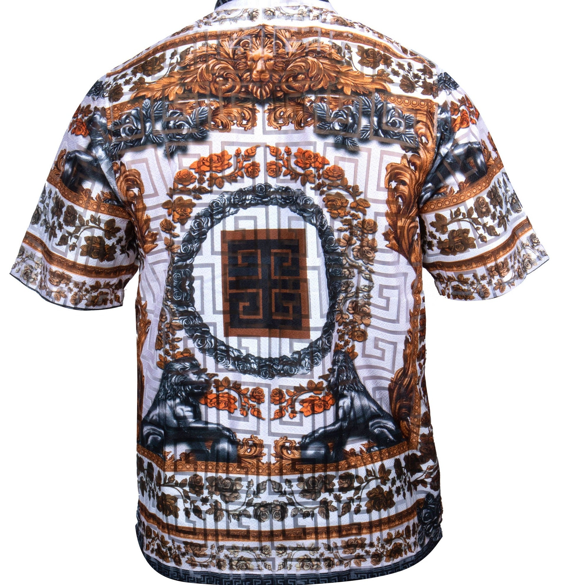 Prestige LACE-300 Short Sleeve Lace Shirt White-4