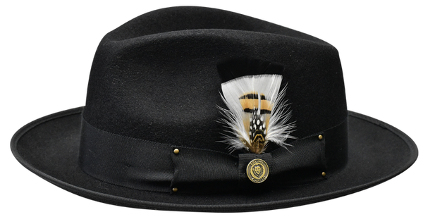Bruno Capelo LO-205 Lorenzo Felt Hat Black