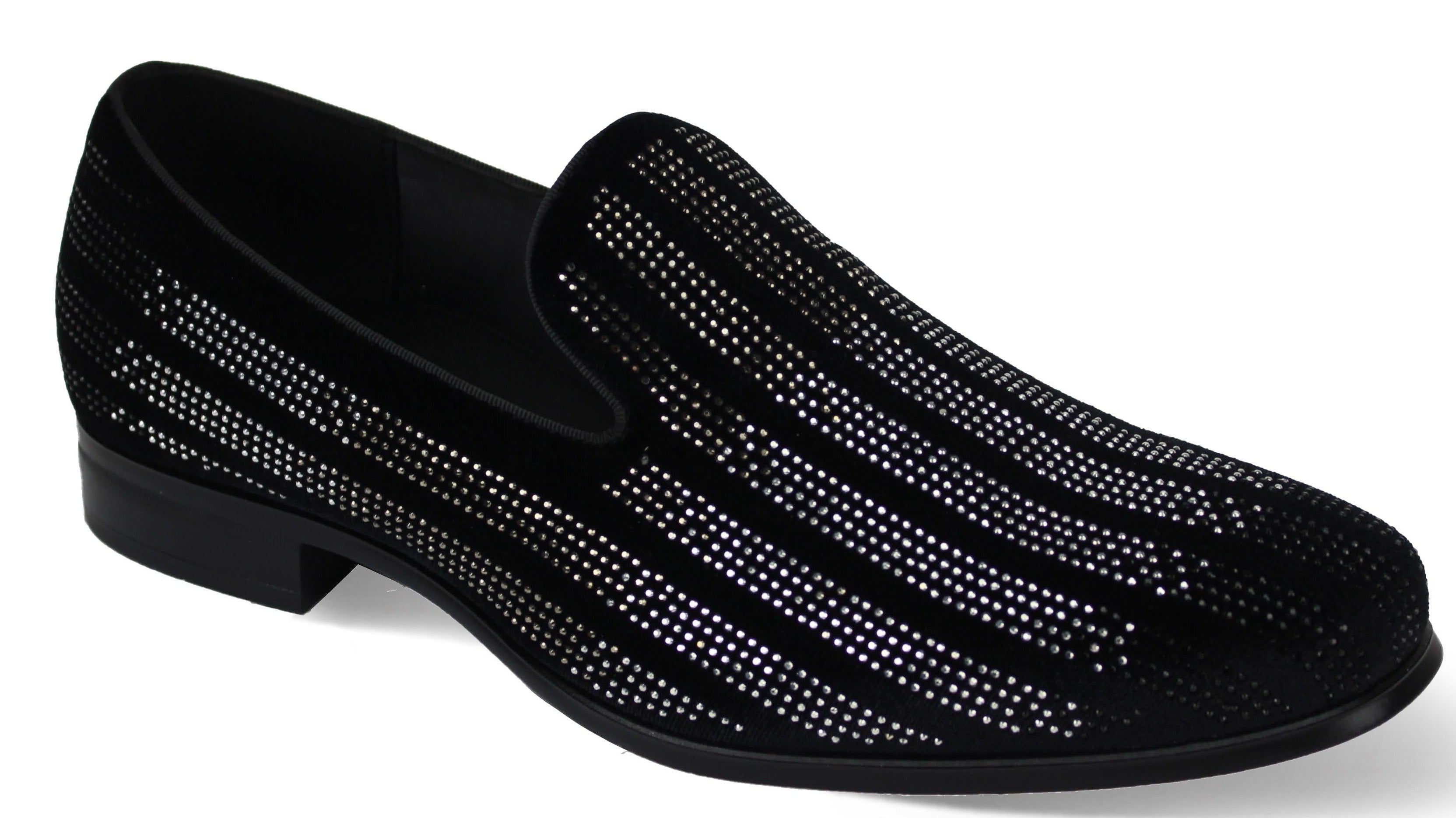 After Midnight Marco Velvet Smoker Shoes Black Multi