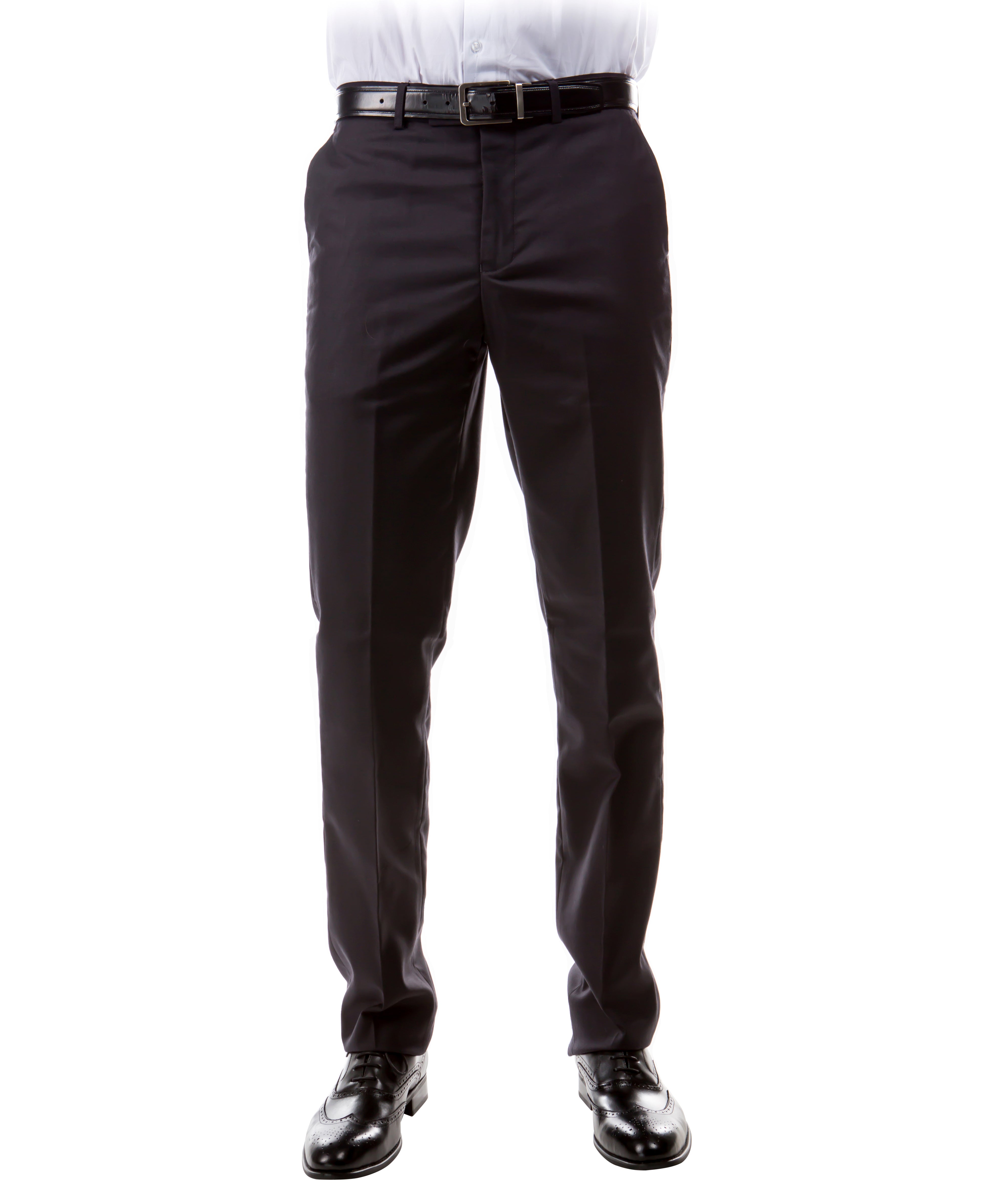 Mens Dress Pants Slim Fit UNHEMMED, Charcoal Grey