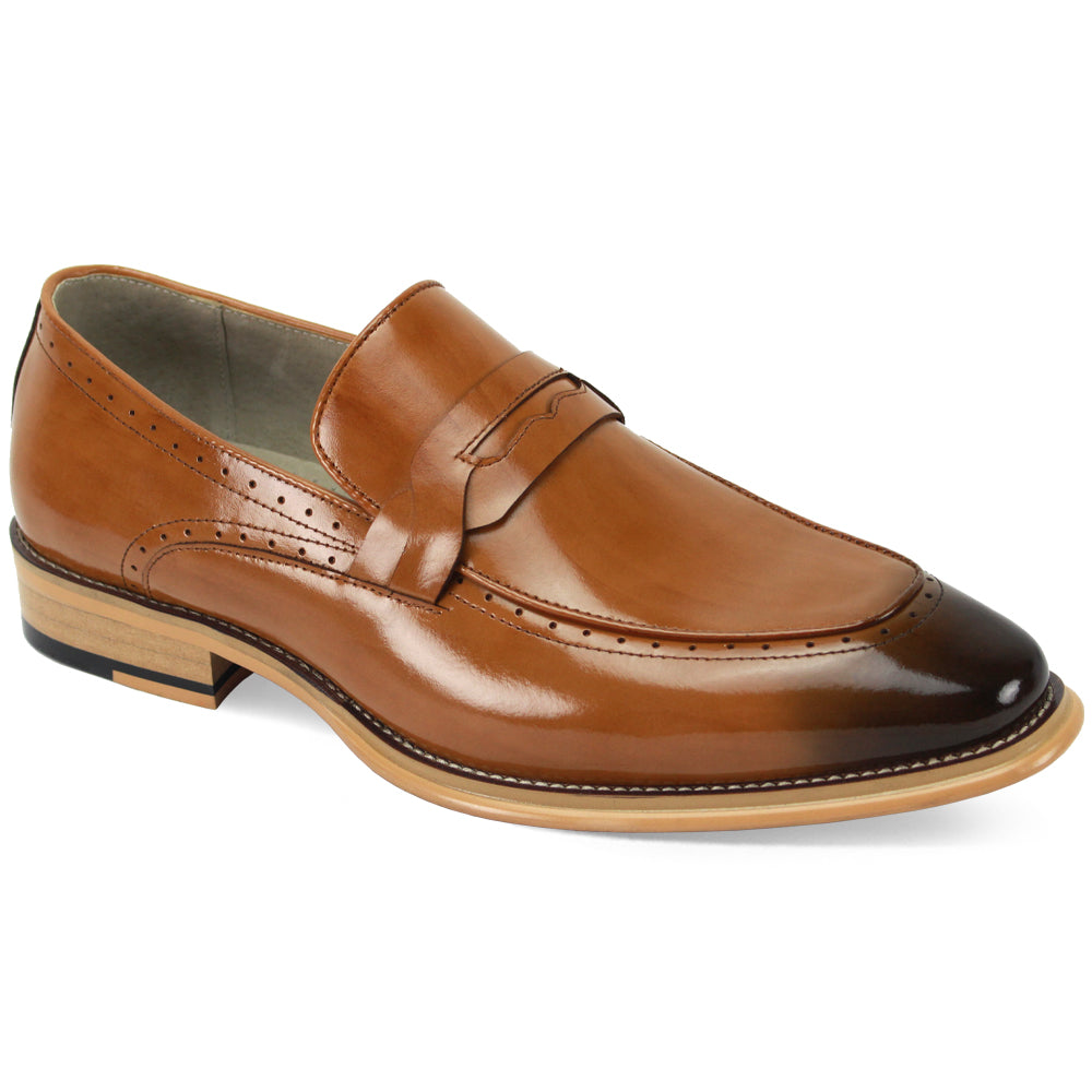 Giovanni Nathan Baby Buffalo Leather Shoes Tan