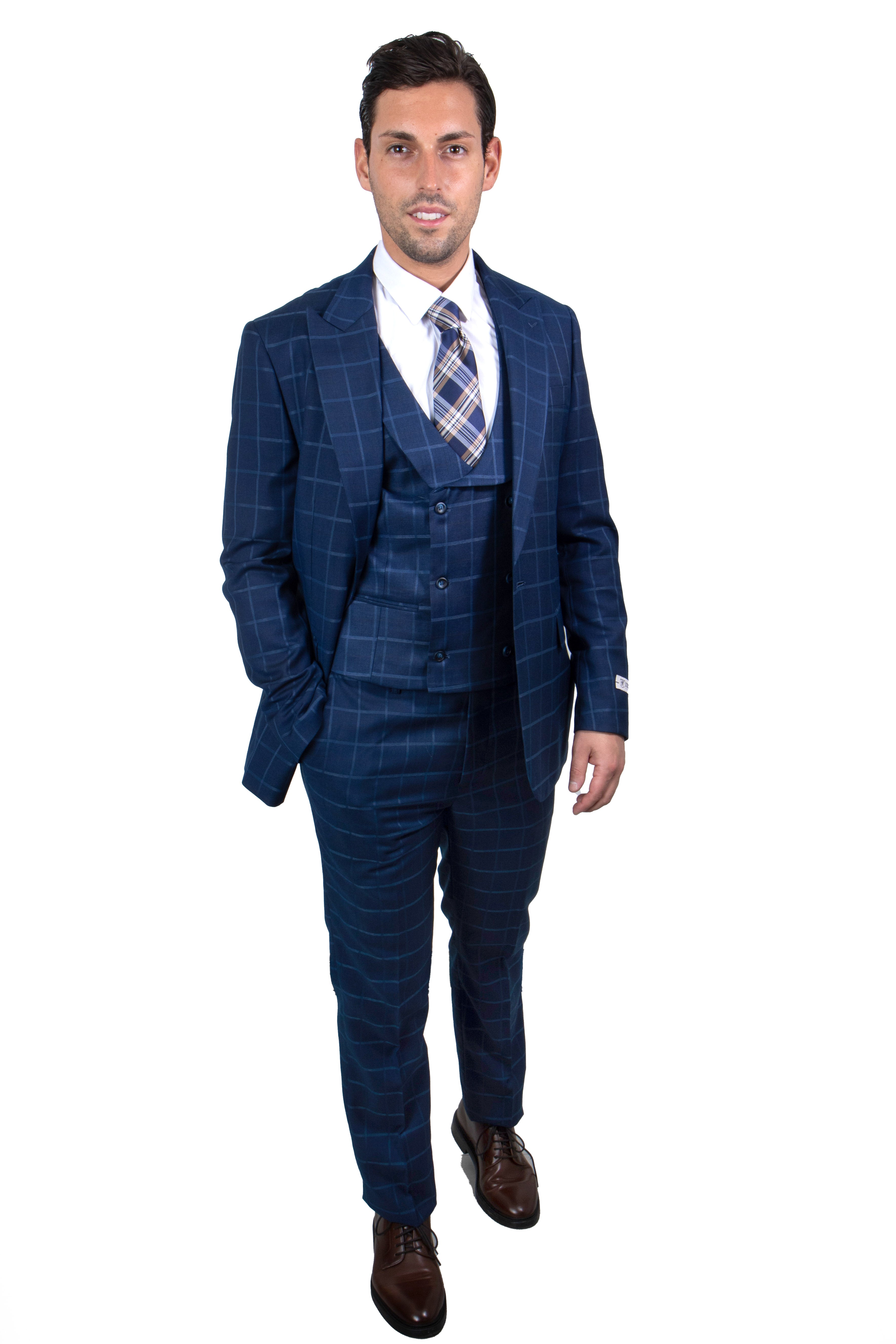 Blue Stacy Adams Men's Suit