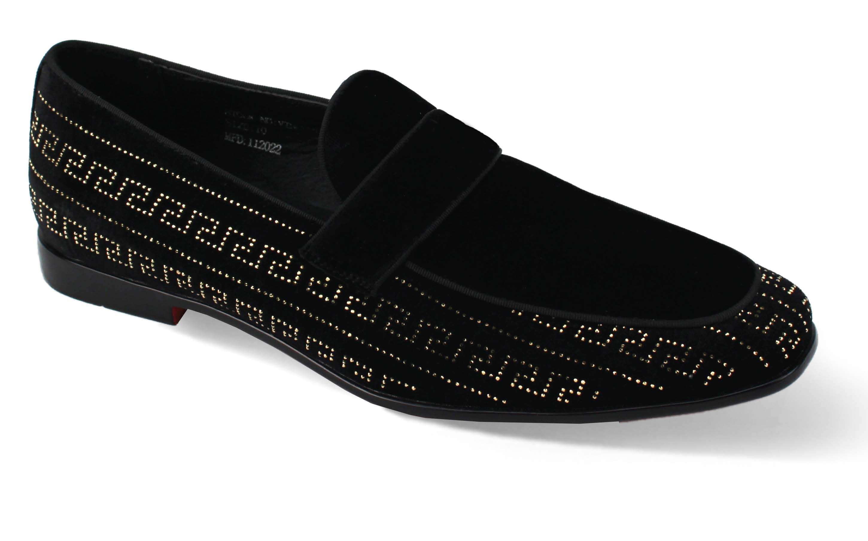 After Midnight Vincent Velvet Shoes Black/Gold