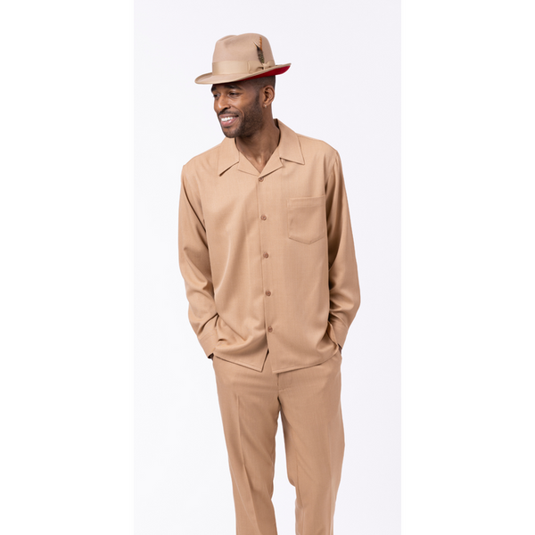Montique 1641 Long Sleeve Walking Suit Tan