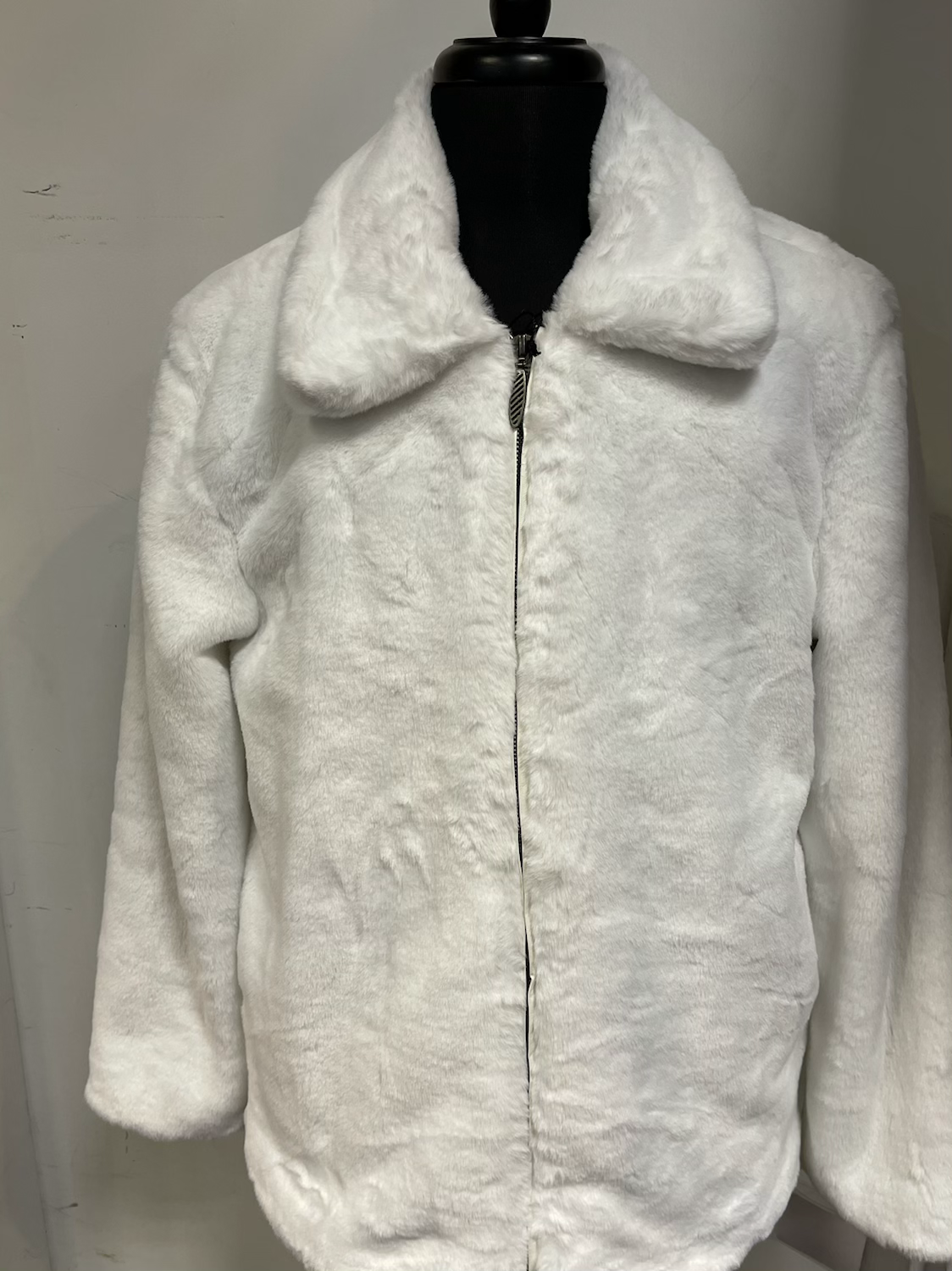 4338-BLAST BLUE MARTINI FUR JACKET I WHITE