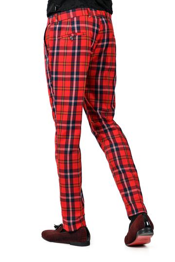 Barabas CP48 Fluoresce Slim Fit Plaid Pants