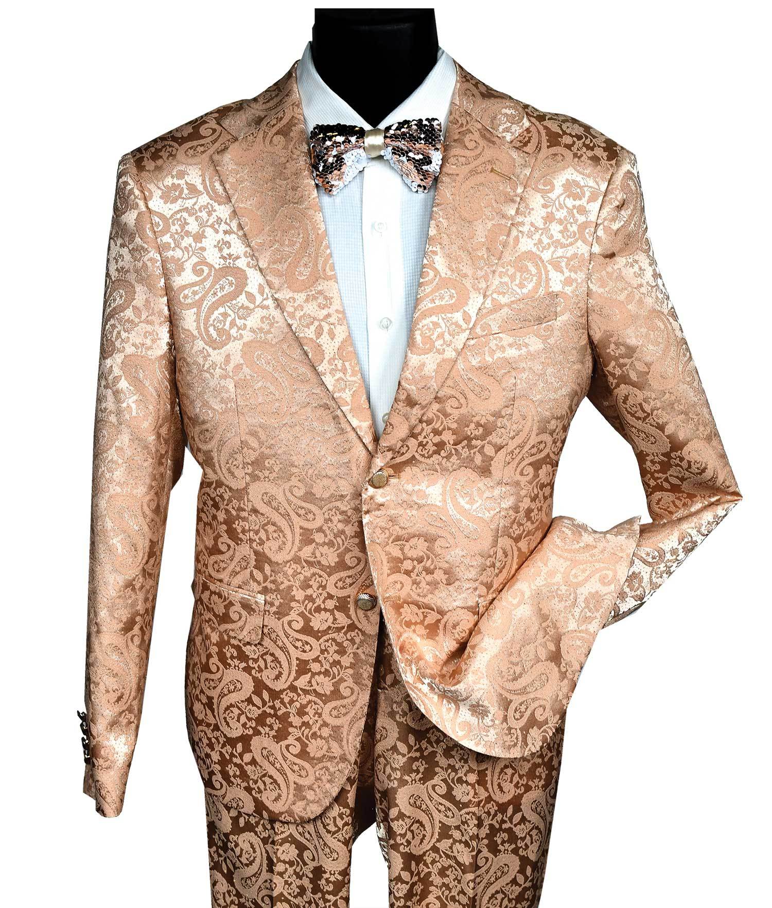 BLU MARTINI I 9248-SEA 2 BTN SUIT & BOW TIE I SALMON