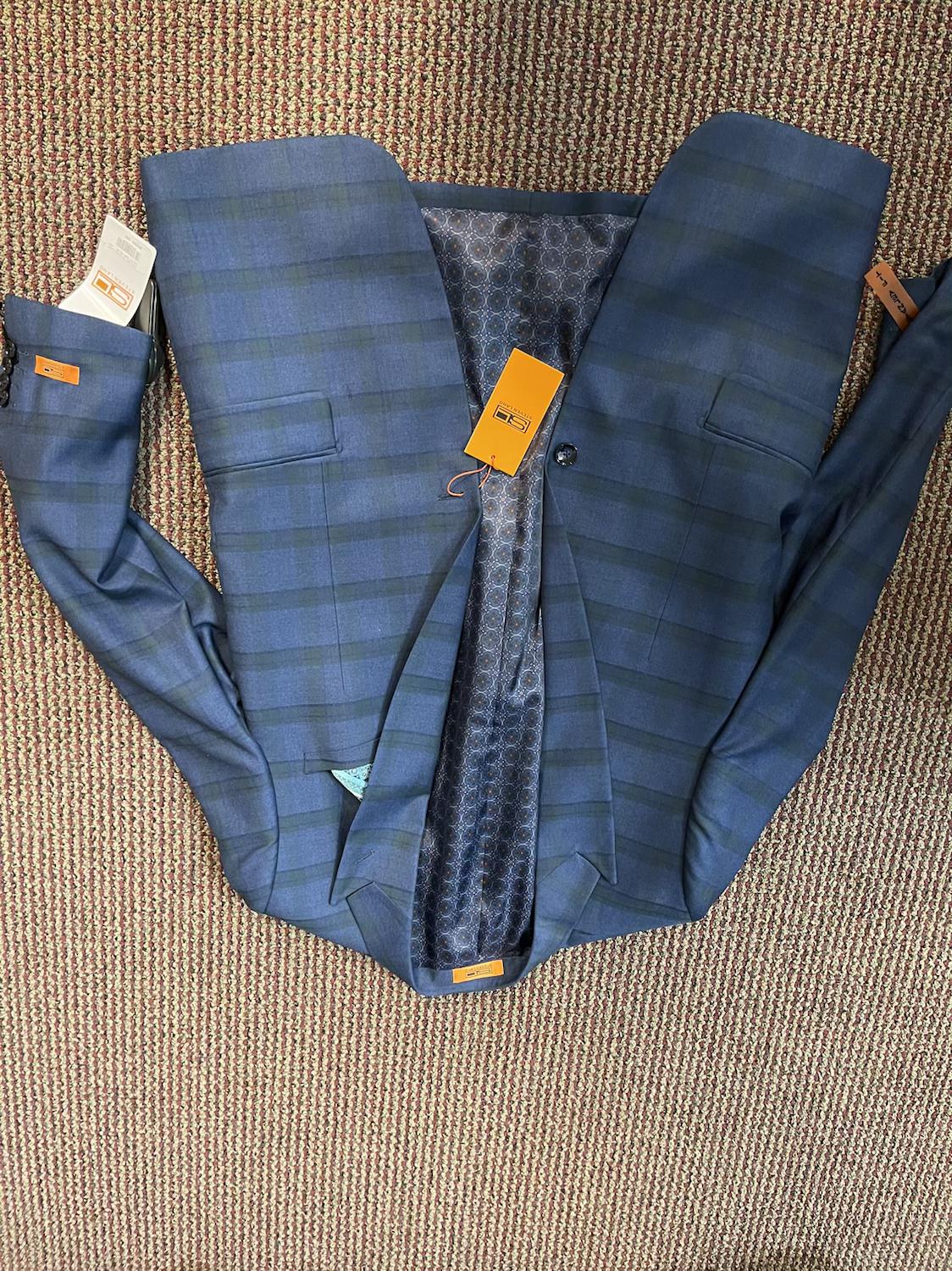 STEVEN LAND I PACINO SL700-702 STEVEN LAND 3PCS SUIT I BLUE