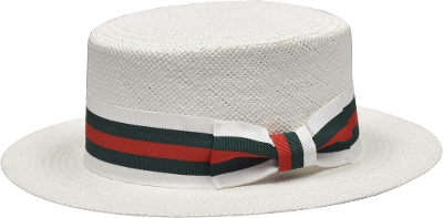 Bruno Capleo Boater BC-639 White/Red/Green