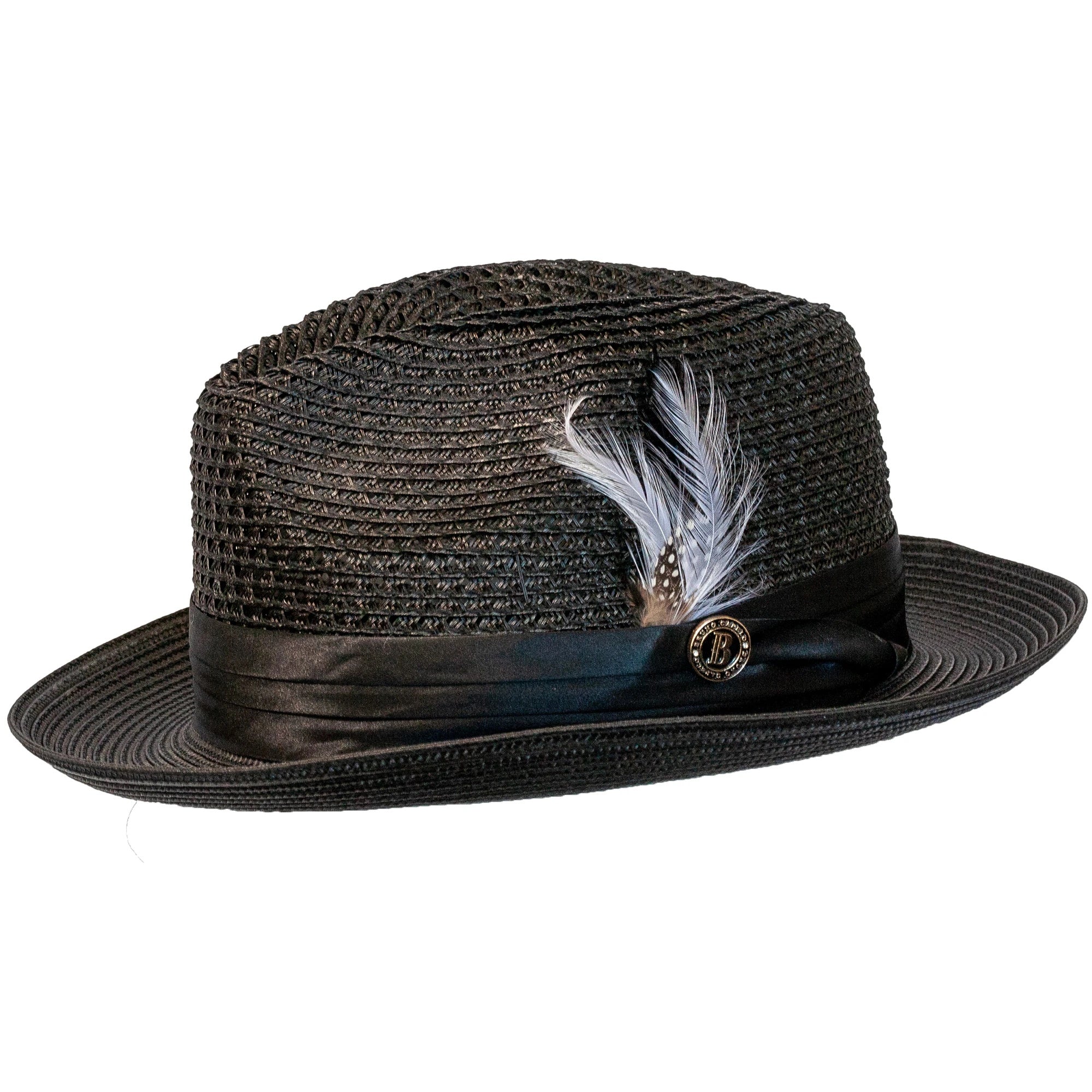 Bruno Capelo JU-900 The Julian Straw Hat Balck