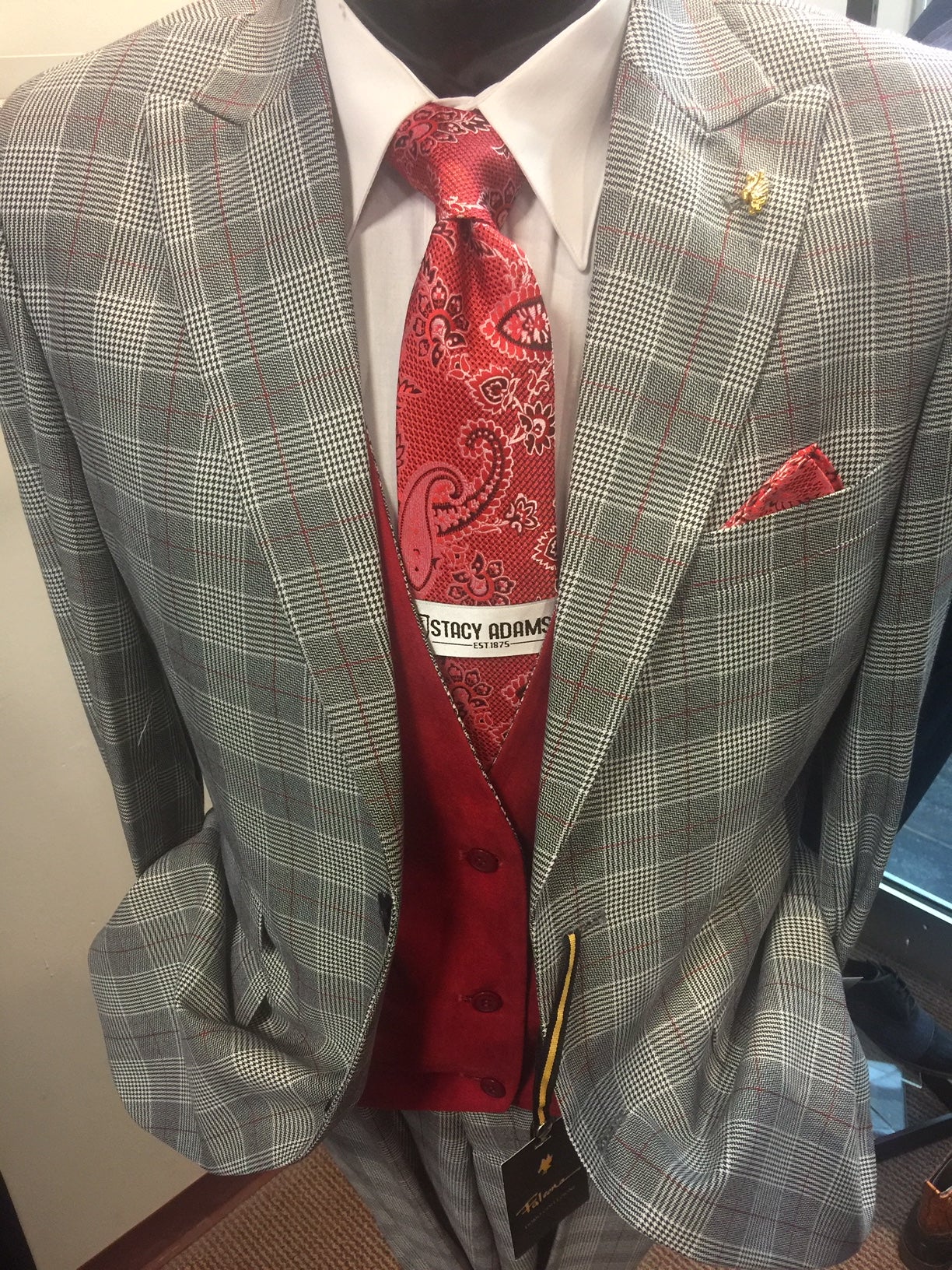 FALCONE I 9154-BARTREV I 2 BUTTON SINGLE BREAST VESTED I GREY-701