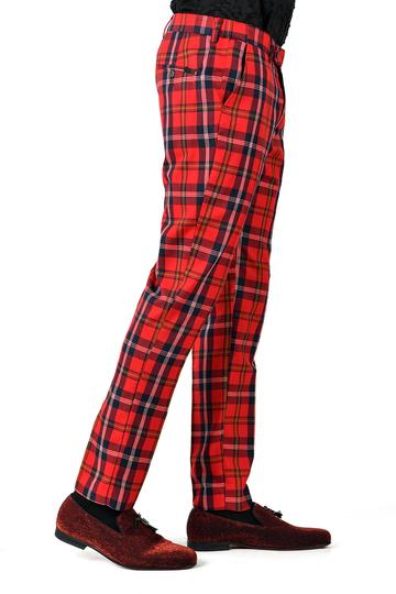 Barabas CP48 Fluoresce Slim Fit Plaid Pants