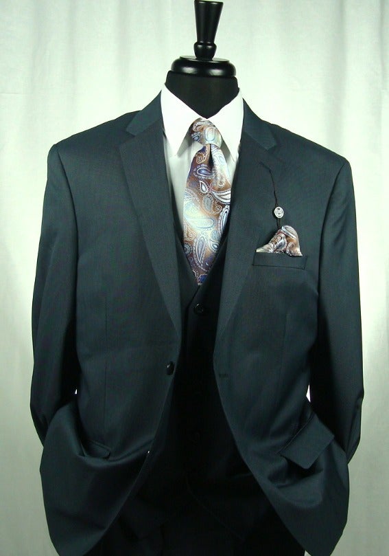 CARAVELLI I S69012V-SBL-VESTED SUIT