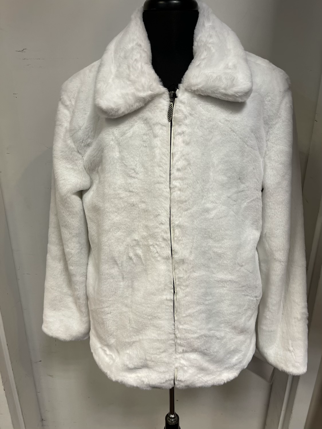4338-BLAST BLUE MARTINI FUR JACKET I WHITE