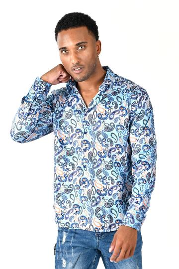 Vassiri By Barabass Long Sleeve Shirt Blue
