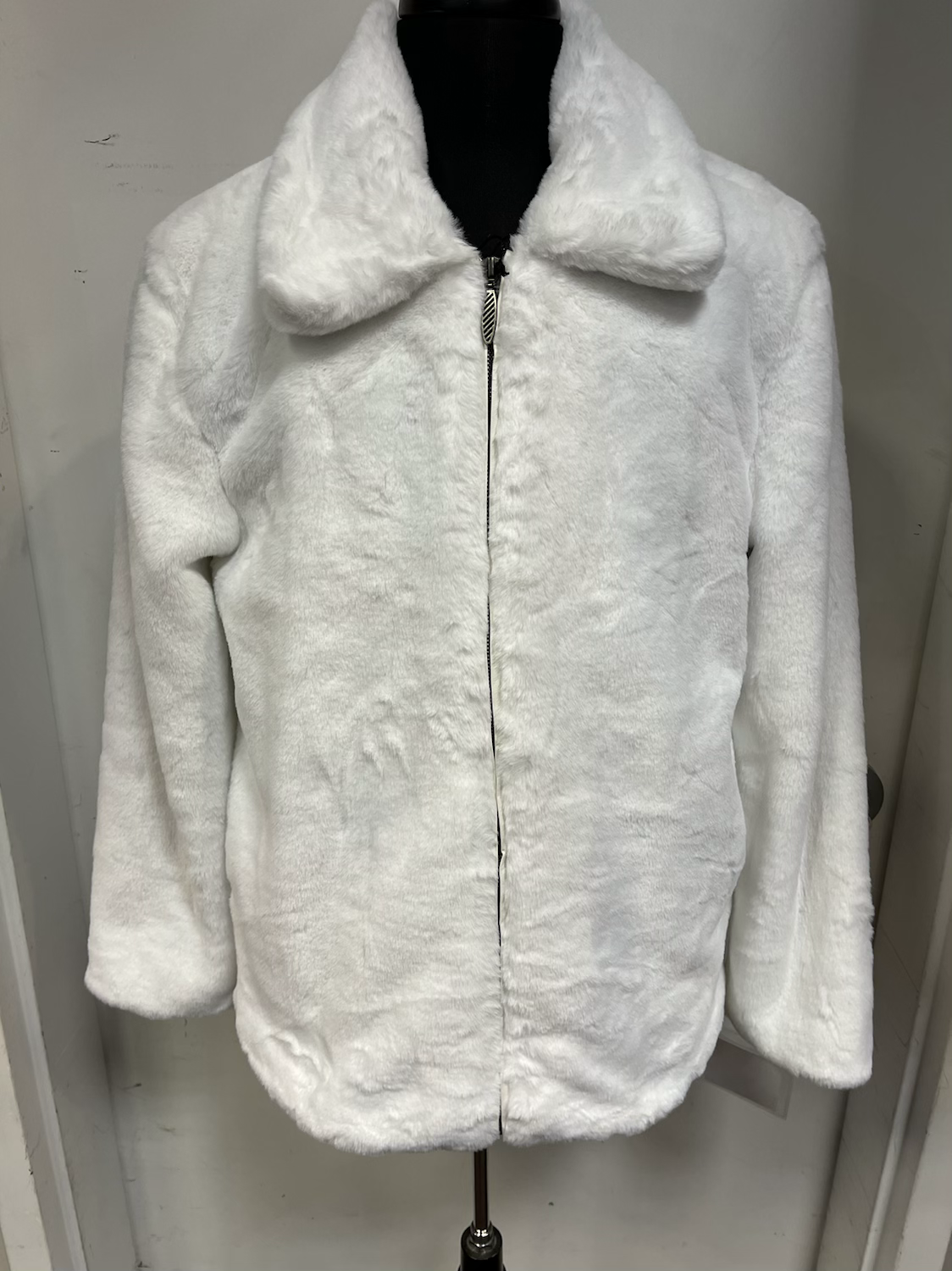 4338-BLAST BLUE MARTINI FUR JACKET I WHITE