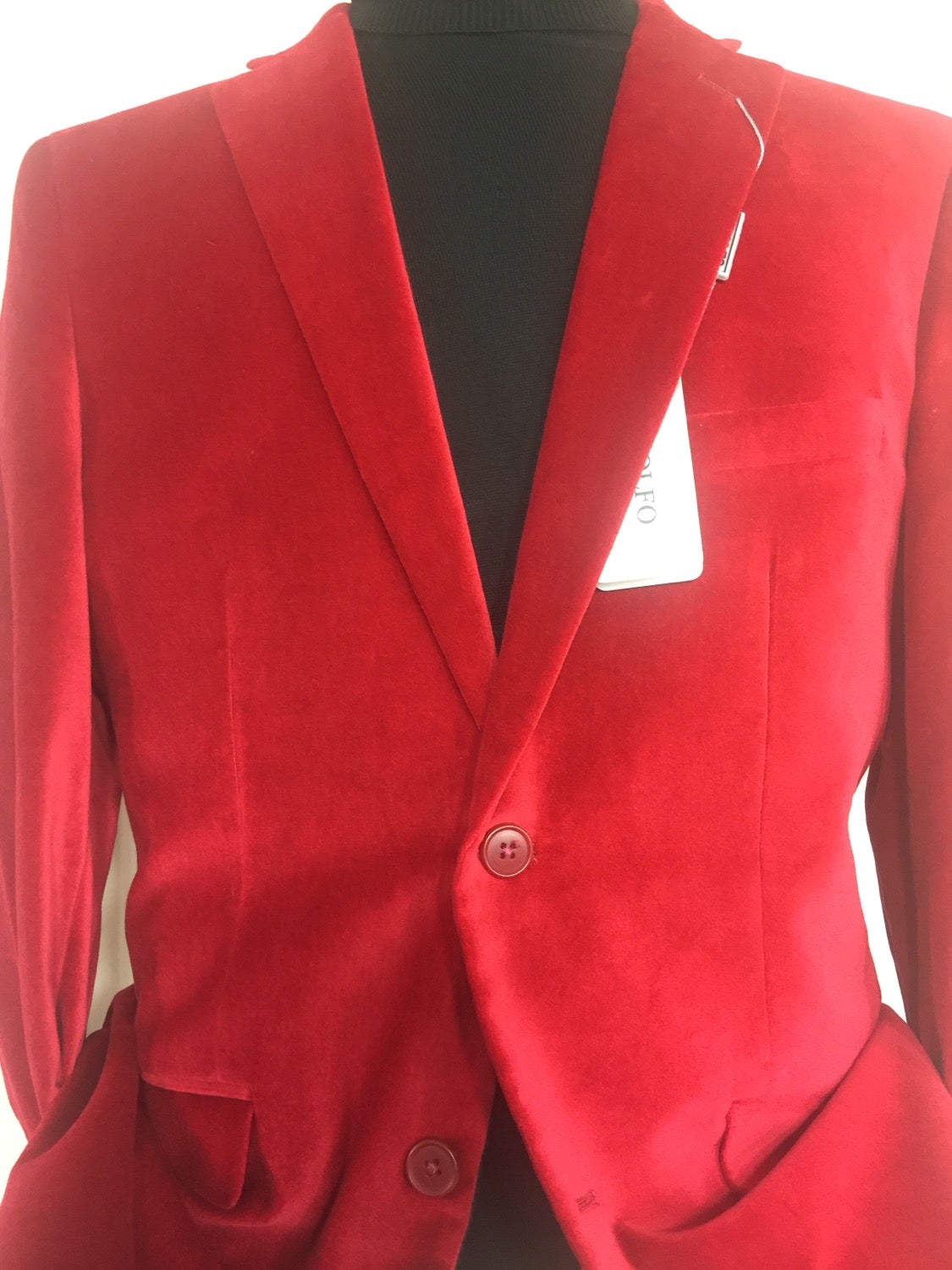C40899 I ADOLFO J RAQUEL VELEVT BLAZER I RED