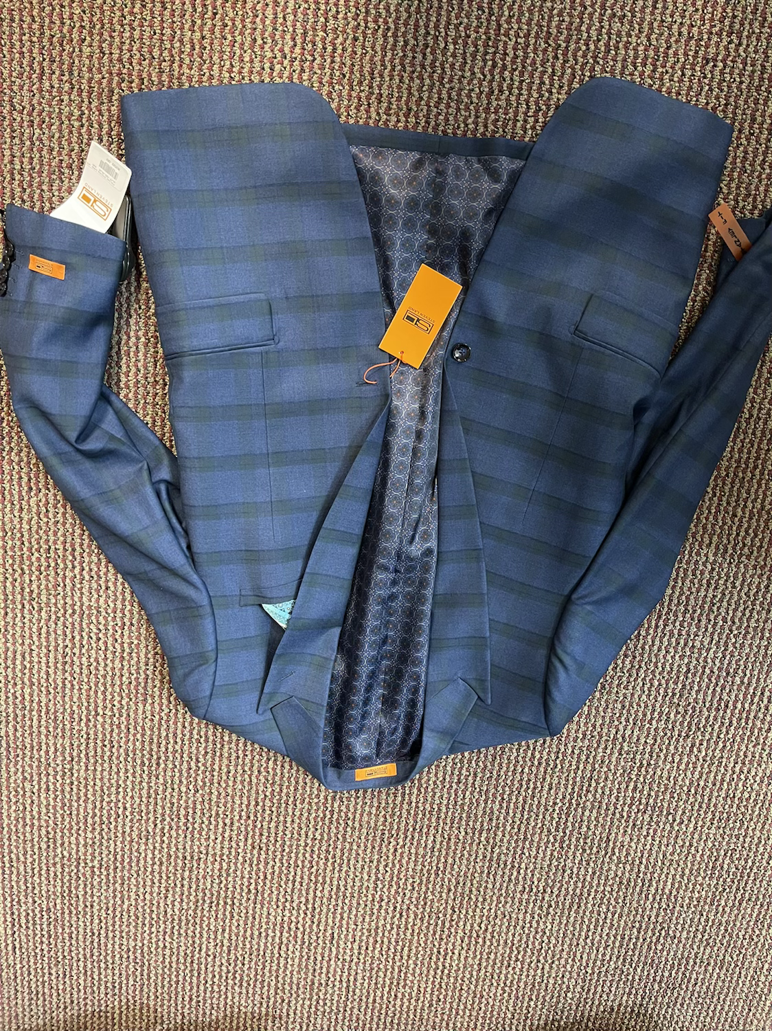 STEVEN LAND I PACINO SL700-702 STEVEN LAND 3PCS SUIT I BLUE