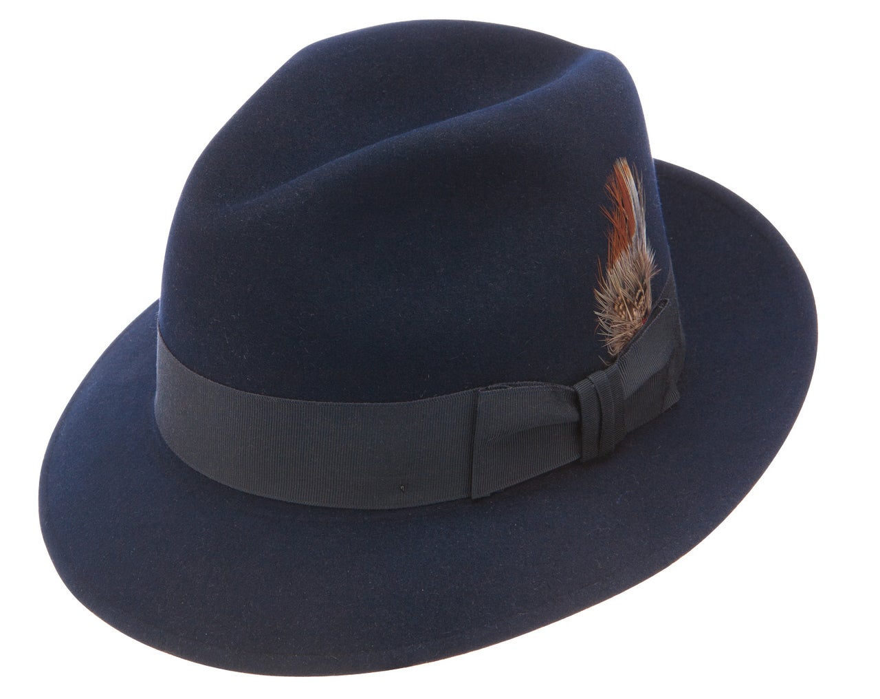 Stetson Frederick Wool Felt Fedora Navy