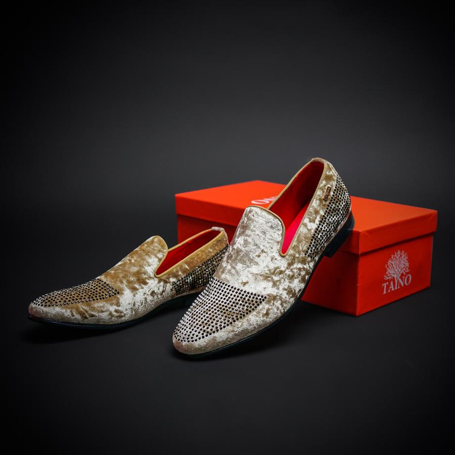 TAYNO I VIPER 1 DRESS LOAFER WITH CRYSTAL I GOLD TAYNO I VIPER 1 DRESS LOAFER WITH CRYSTAL I GOLD