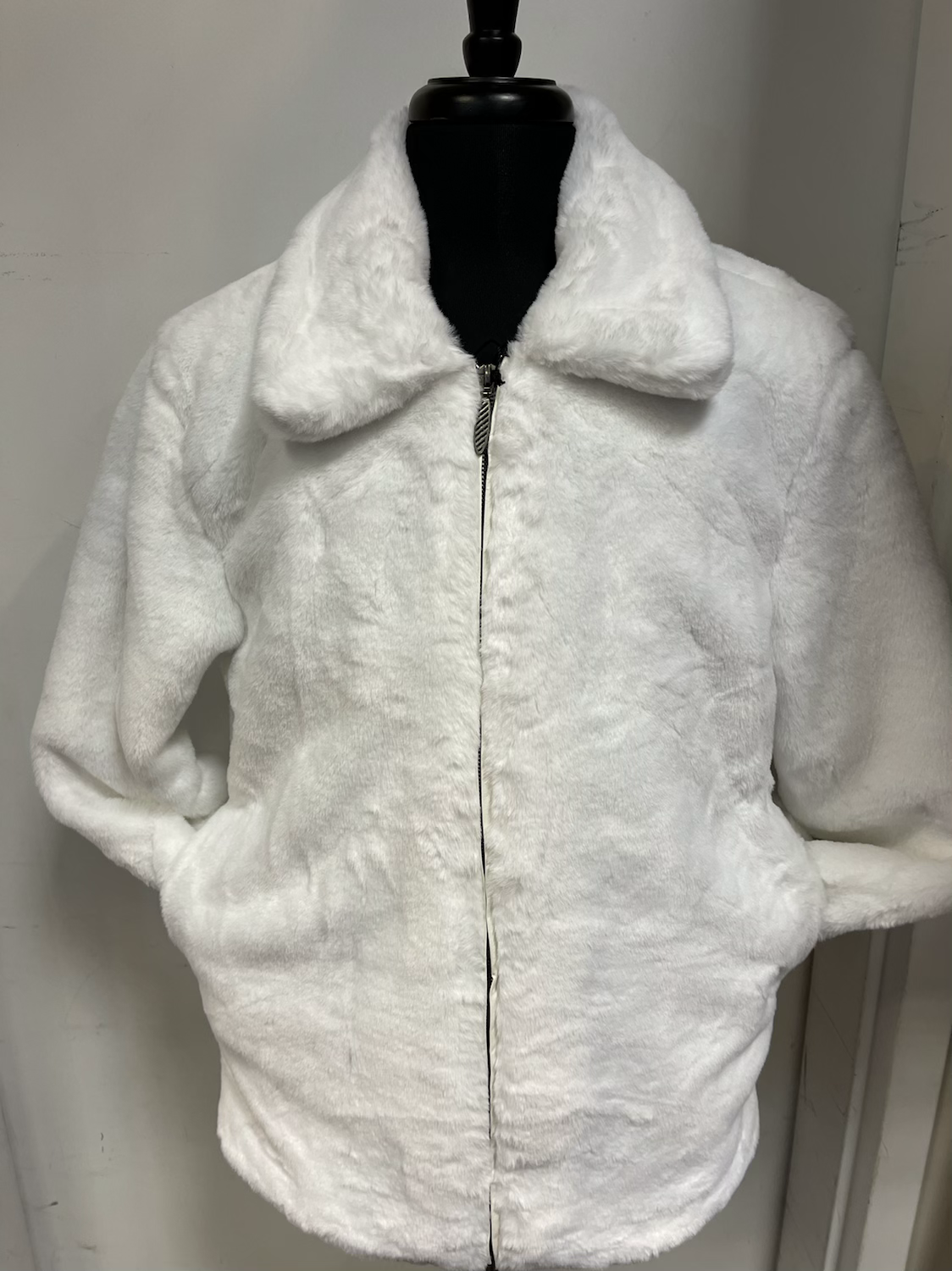 4338-BLAST BLUE MARTINI FUR JACKET I WHITE