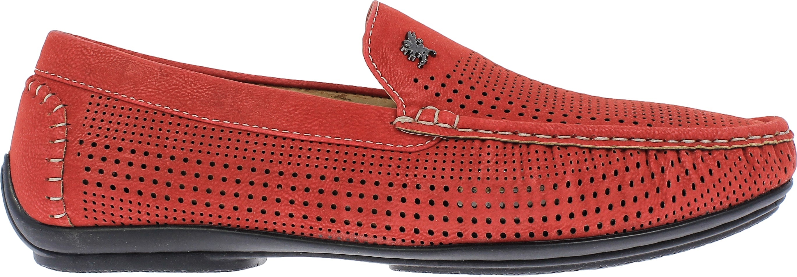 25089 I STACY ADAMS PIPPIN DRIVING SHOES I RED