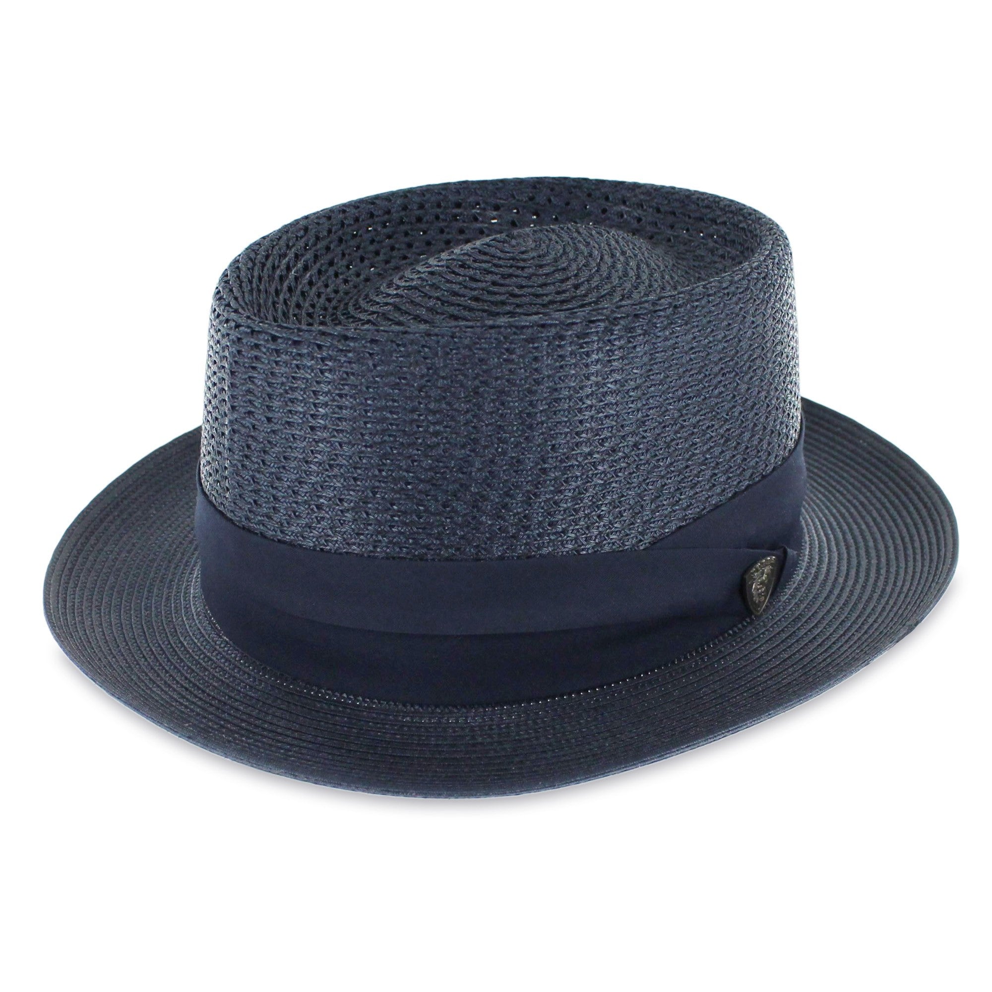 Dobbs Golden Coast Vented Milan Straw Hat in Navy main image 0