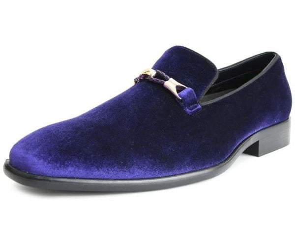 Amali Aller Velevt Smoking Shoes Purple